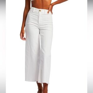 Billabong Free Fall Wide Leg Pants- White Size 30